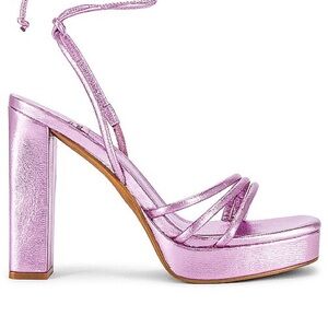 Jeffrey Campbell Prosecco Heel in Pink Metallic Luster